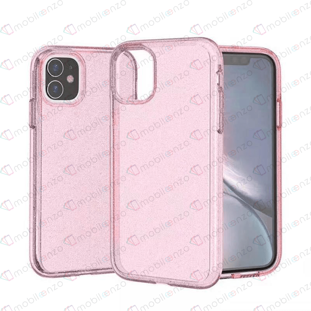 Transparent Sparkle Case for iPhone 15 Plus / iPhone 14 Plus - Pink