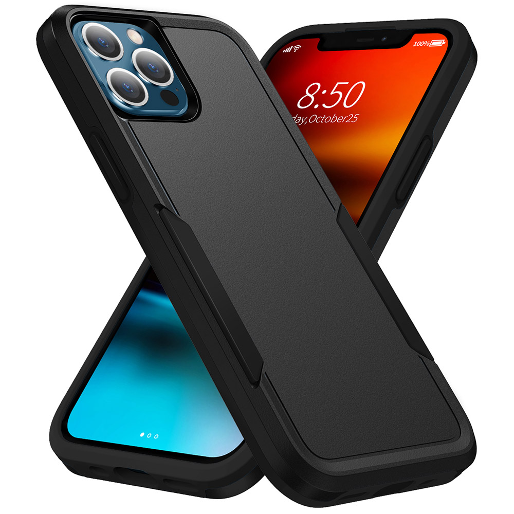 Thick 2-Layers Shockproof Case for iPhone 14 Pro Max - Black