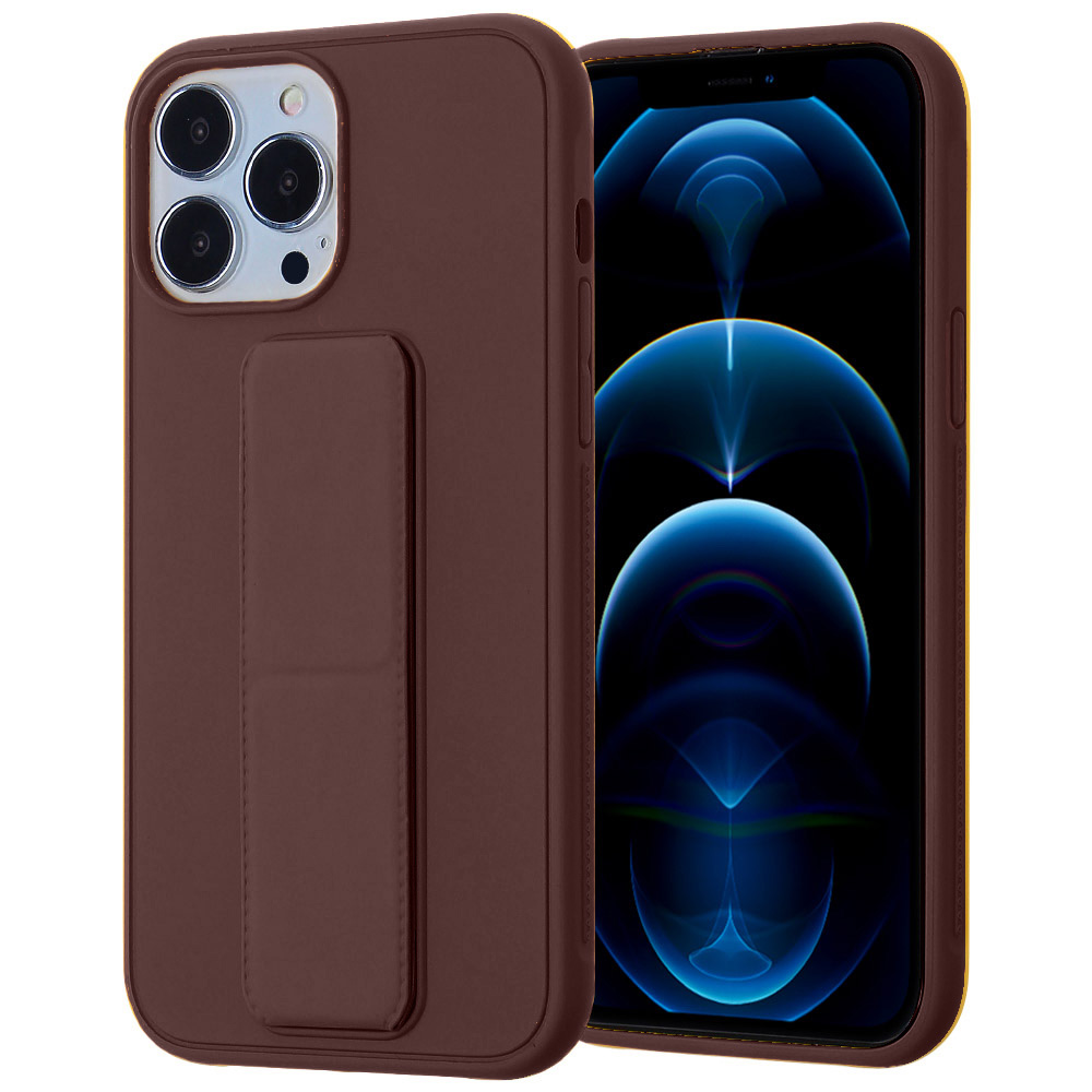 Wrist Strap Case for iPhone 14 Pro Max - Brown