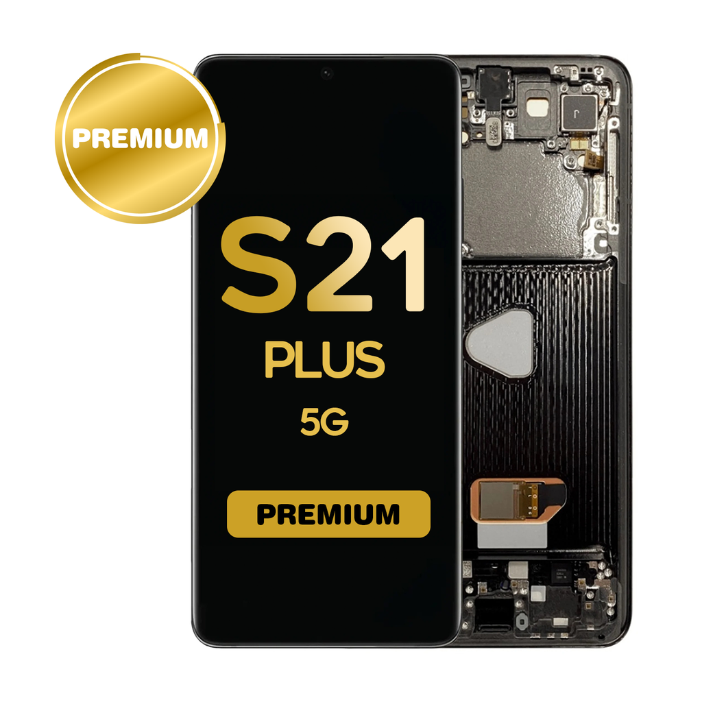 OLED Assembly for Samsung Galaxy S21 Plus 5G (G996) with Frame - Phantom Black (Premium)