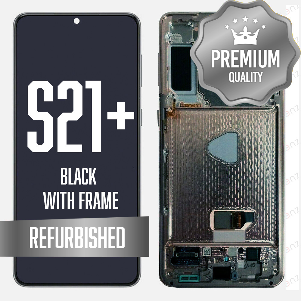 OLED Assembly for Samsung Galaxy S21 Plus 5G With Frame - Phantom Black (Refurbished)