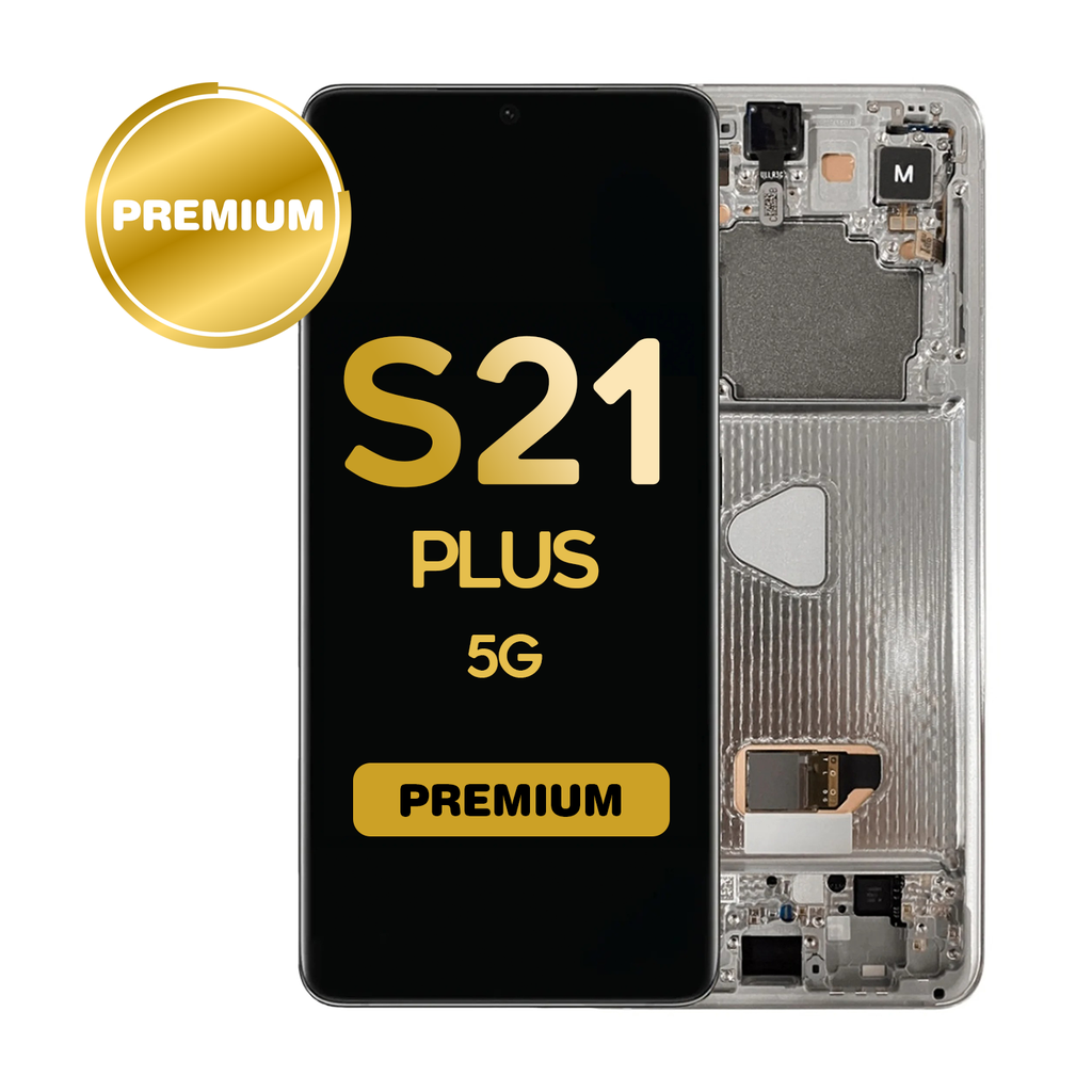 OLED Assembly for Samsung Galaxy S21 Plus 5G (G996) with Frame - Phantom Silver (Premium)