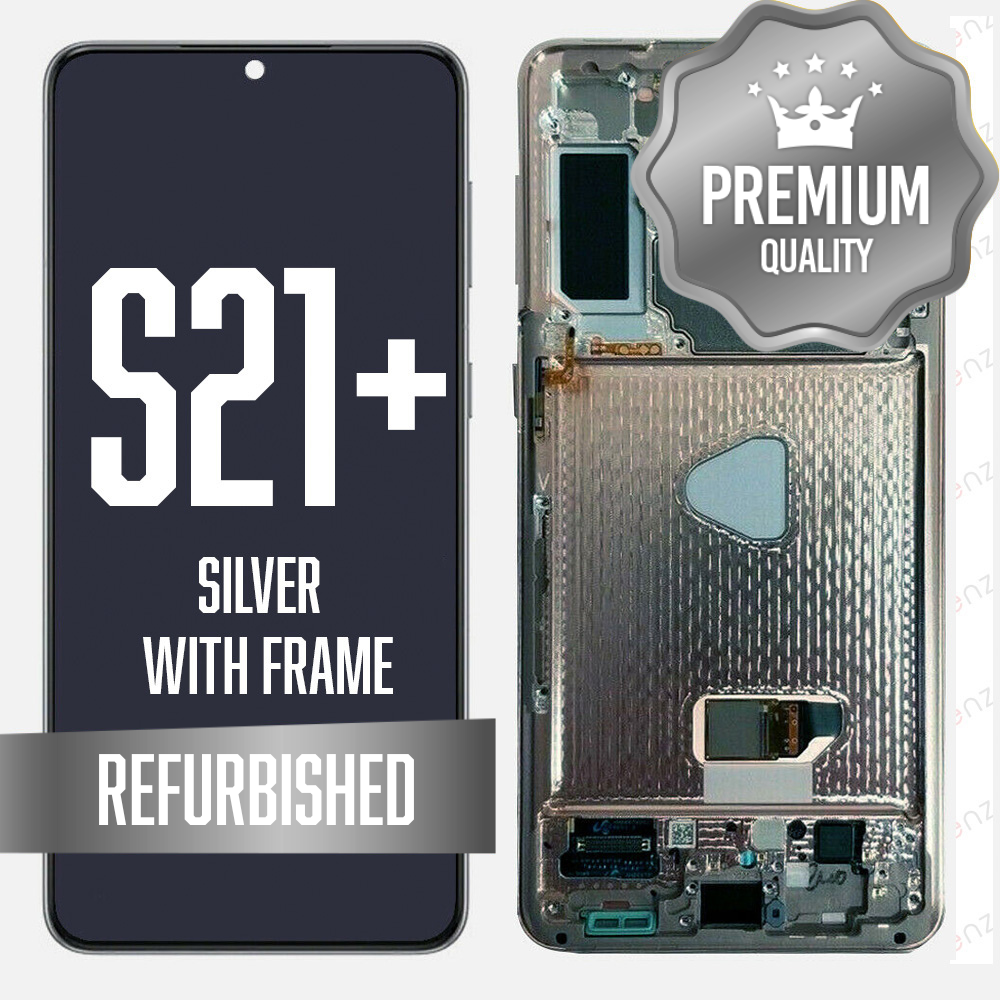 OLED Assembly for Samsung Galaxy S21 Plus 5G With Frame - Phantom Silver (Refurbished)