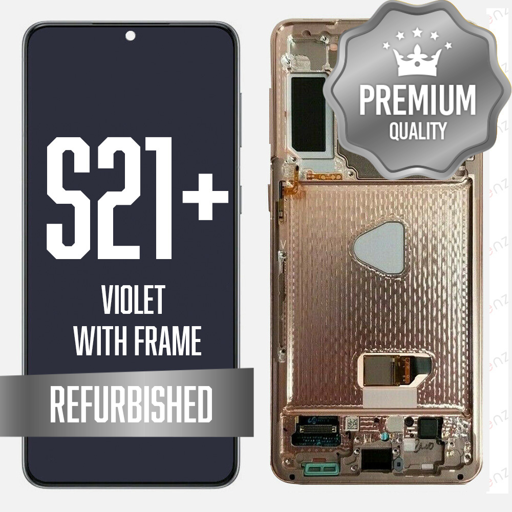 OLED Assembly for Samsung Galaxy S21 Plus 5G With Frame - Phantom Violet (Refurbished)