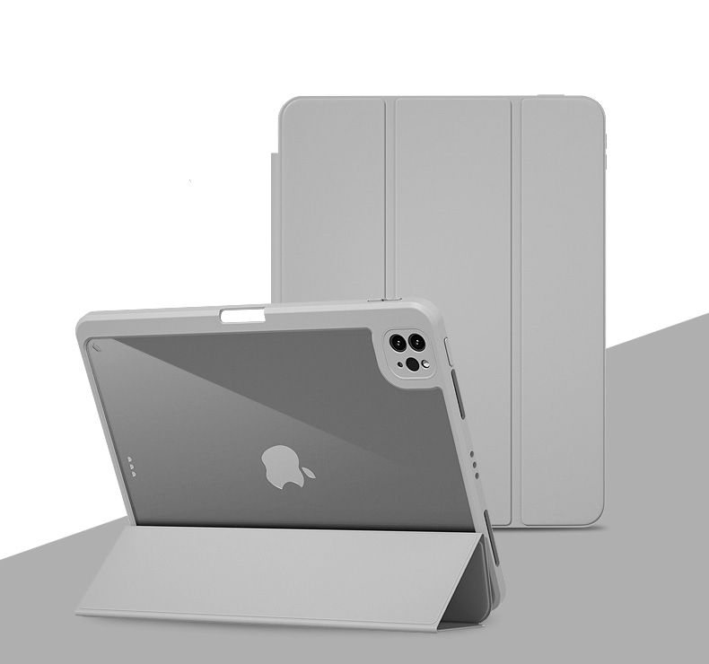 Clear Back Magnet Case for iPad 5 / 6 / Pro 9.7/ Air 2 / Air 1 - Gray