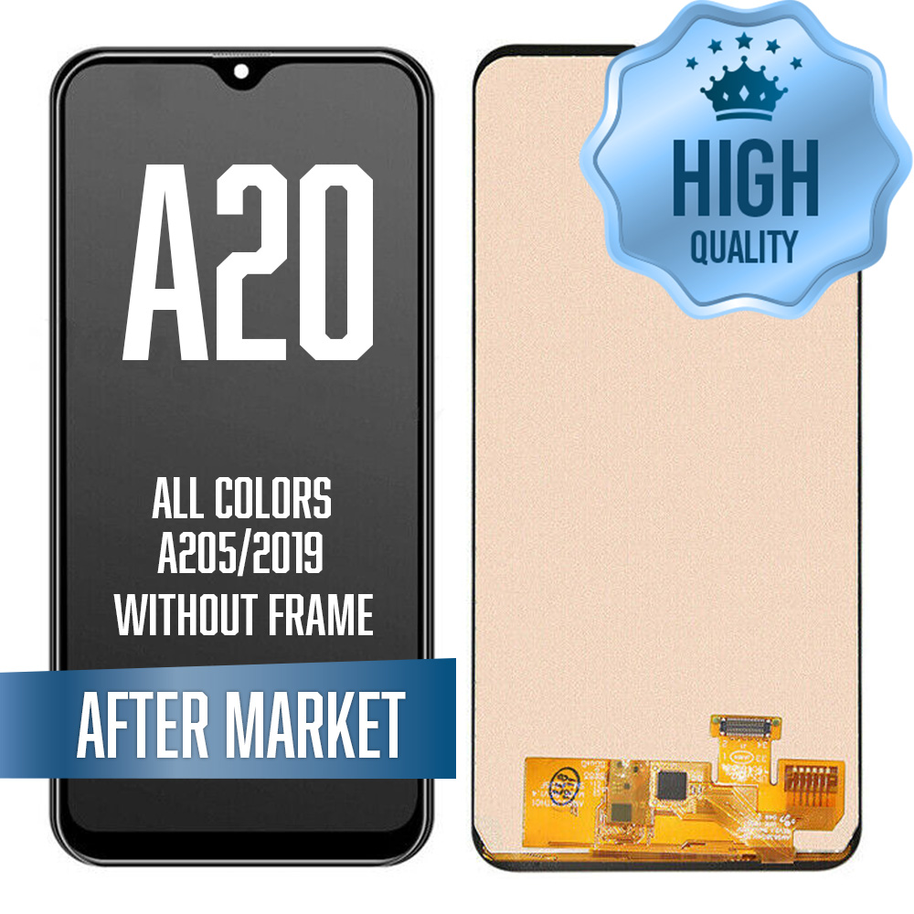 OLED Assembly For Samsung Galaxy A20 (A205/2019) Without Frame - All Colors (Aftermarket - OLED)