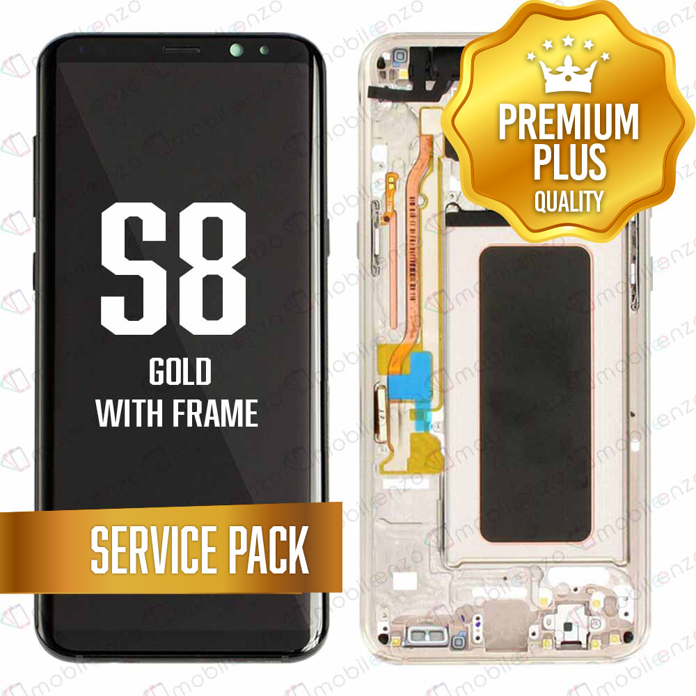 OLED Assembly for Samsung Galaxy S8 With Frame - Gold (Service Pack)