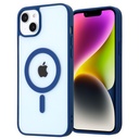 Hard Shell Wireless Charging Case for iPhone 14 Plus - Blue