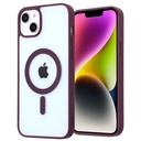 Hard Shell Wireless Charging Case for iPhone 14 Plus - Burgundy
