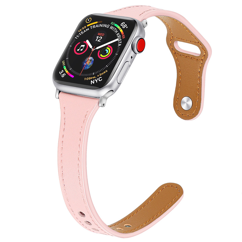 Faux Leather Slim iWatch Band 38/40/41mm - Pink