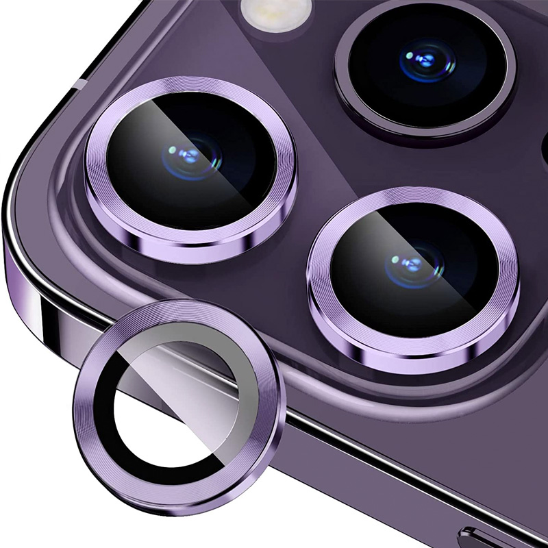 Ring Camera Lens w/HD Tempered Glass  for iPhone 14 Pro / 14 Pro Max (Deep Purple) (1 Pc)