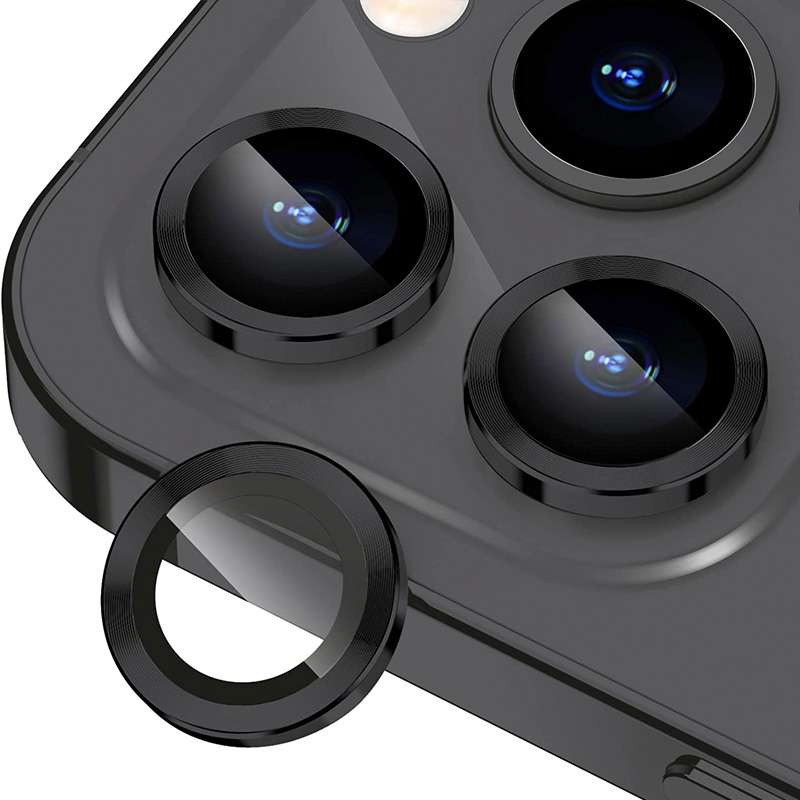 [TG-I13PM-RCL-GRP] Ring Camera Lens w/HD Tempered Glass  for iPhone 13 Pro / 13 Pro Max (Graphite) (1 Pc)