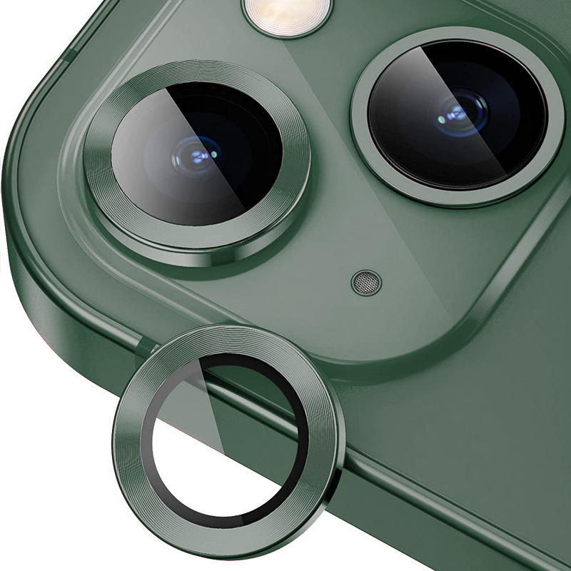 Ring Camera Lens w/HD Tempered Glass  for iPhone 13 / 13 Mini (Green)