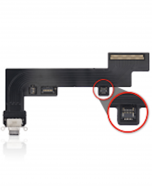 Charging Port Flex Cable Compatible For iPad Air 4 / Air 5 (WiFi Version) (Aftermarket) (Black)