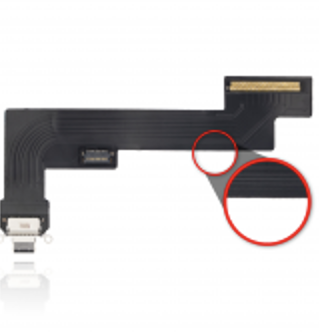 Charging Port Flex Cable Compatible For iPad Air 4 (WiFi Version) (Aftermarket Plus) (Black)