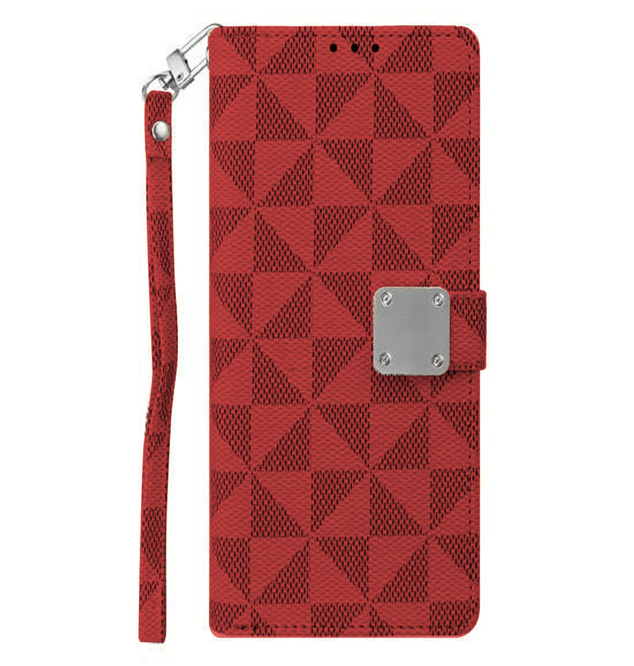 Triangle Wallet Case for iPhone 14 Plus - Red