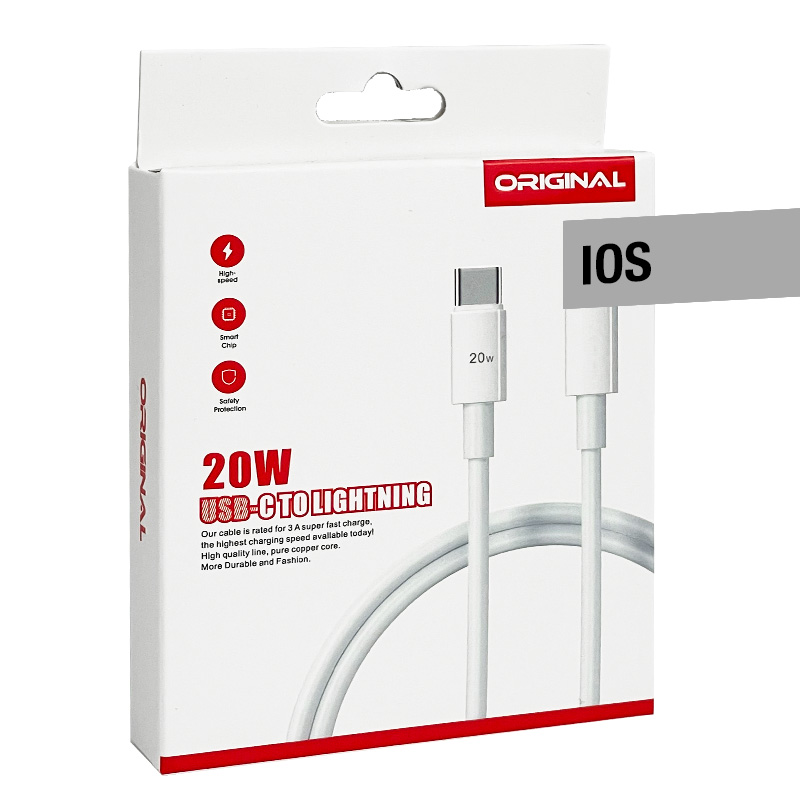 20 W Type-C to IOS Copper Core Durable Cable (5 ft)