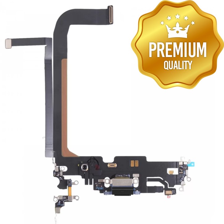 Charging Port Flex Cable For iPhone 14 Pro Max (Space Black) (Premium)