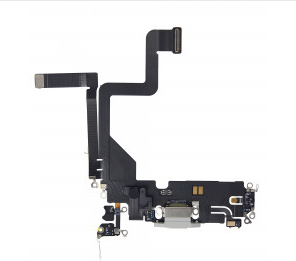 Charging Port Flex Cable For iPhone 14 Pro (Premium) (Silver)