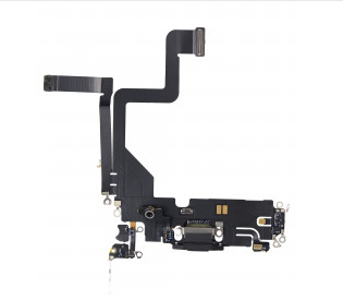 Charging Port Flex Cable For iPhone 14 Pro (Premium) (Space Black)