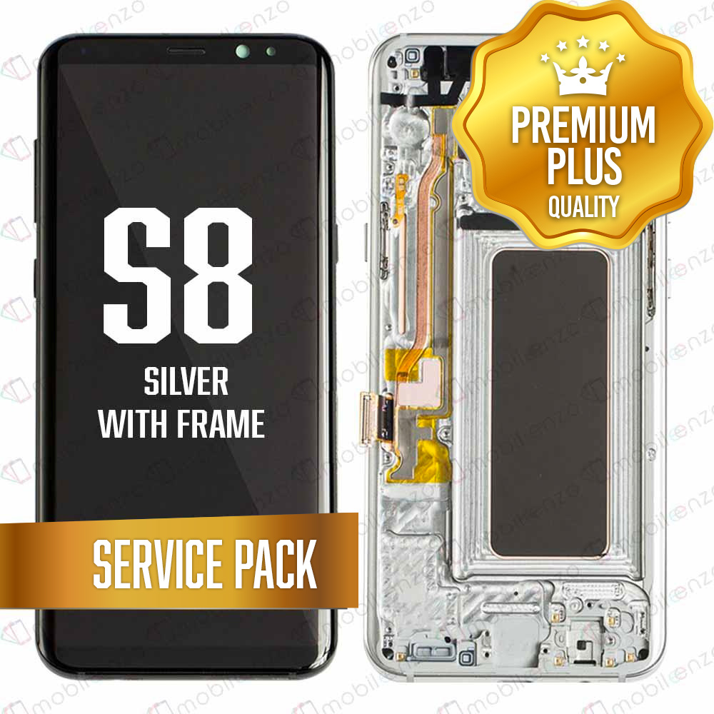 OLED Assembly for Samsung Galaxy S8 With Frame - Silver (Service Pack)