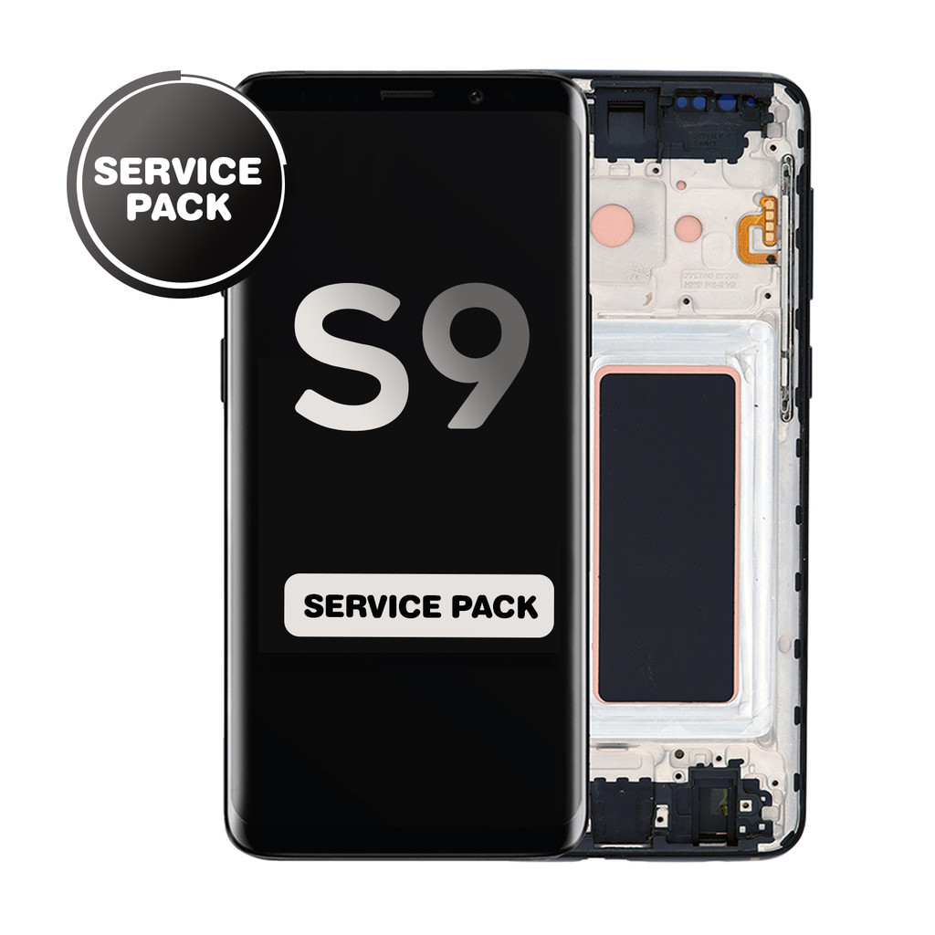 OLED Assembly for Samsung Galaxy S9 (G960) with Frame - Black (Service Pack)