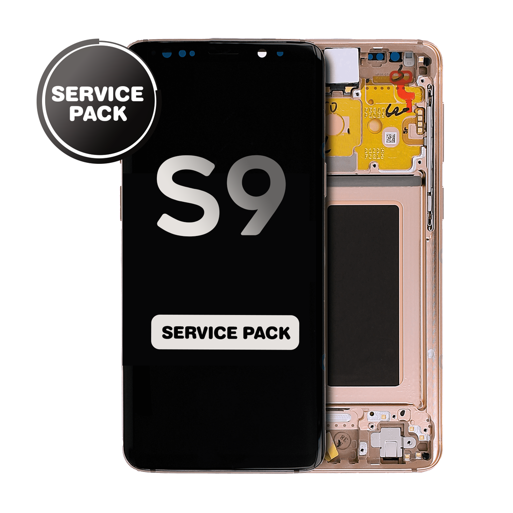 OLED Assembly for Samsung Galaxy S9 (G960) with Frame - Gold (Service Pack)