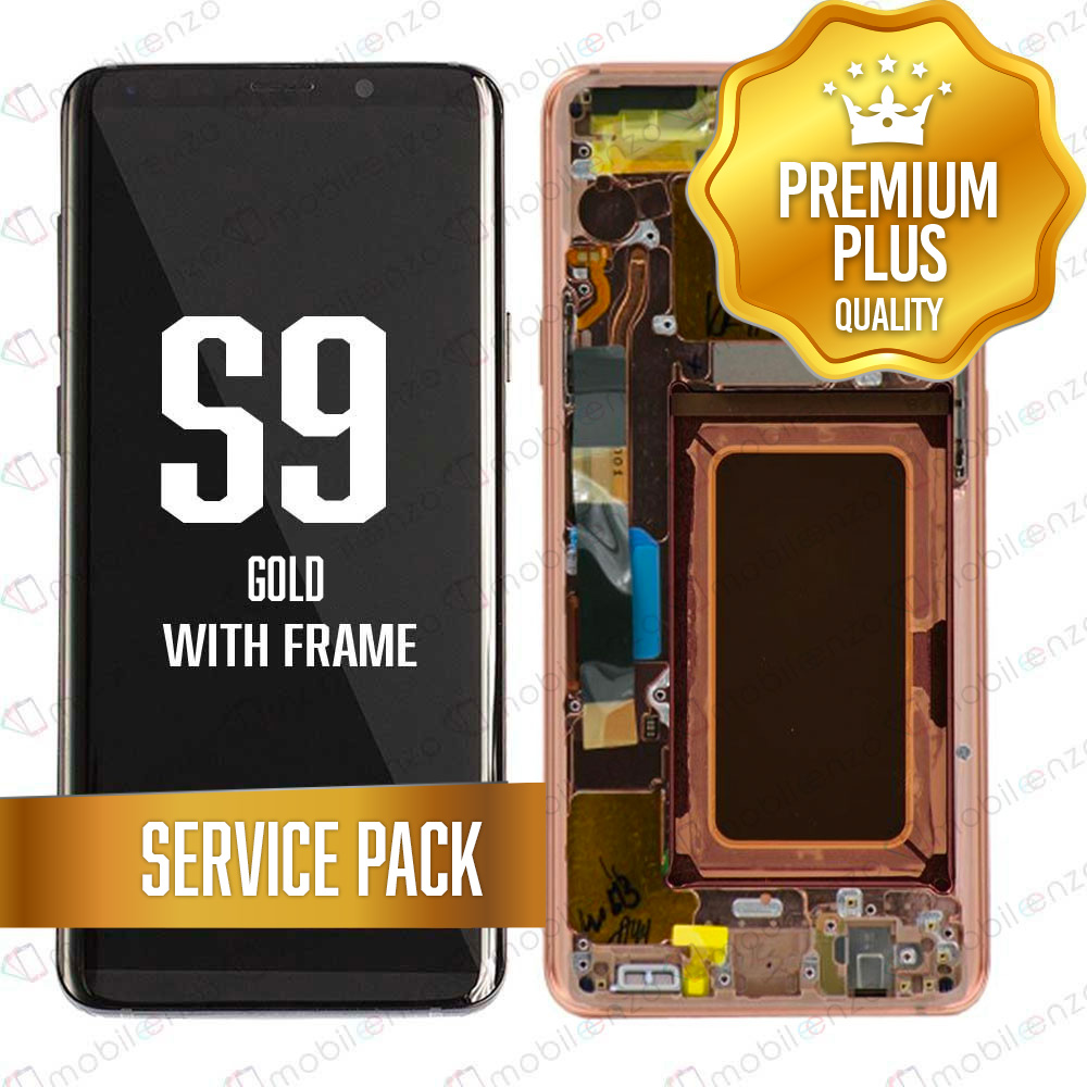 OLED Assembly for Samsung Galaxy S9 With Frame - Gold (Service Pack)
