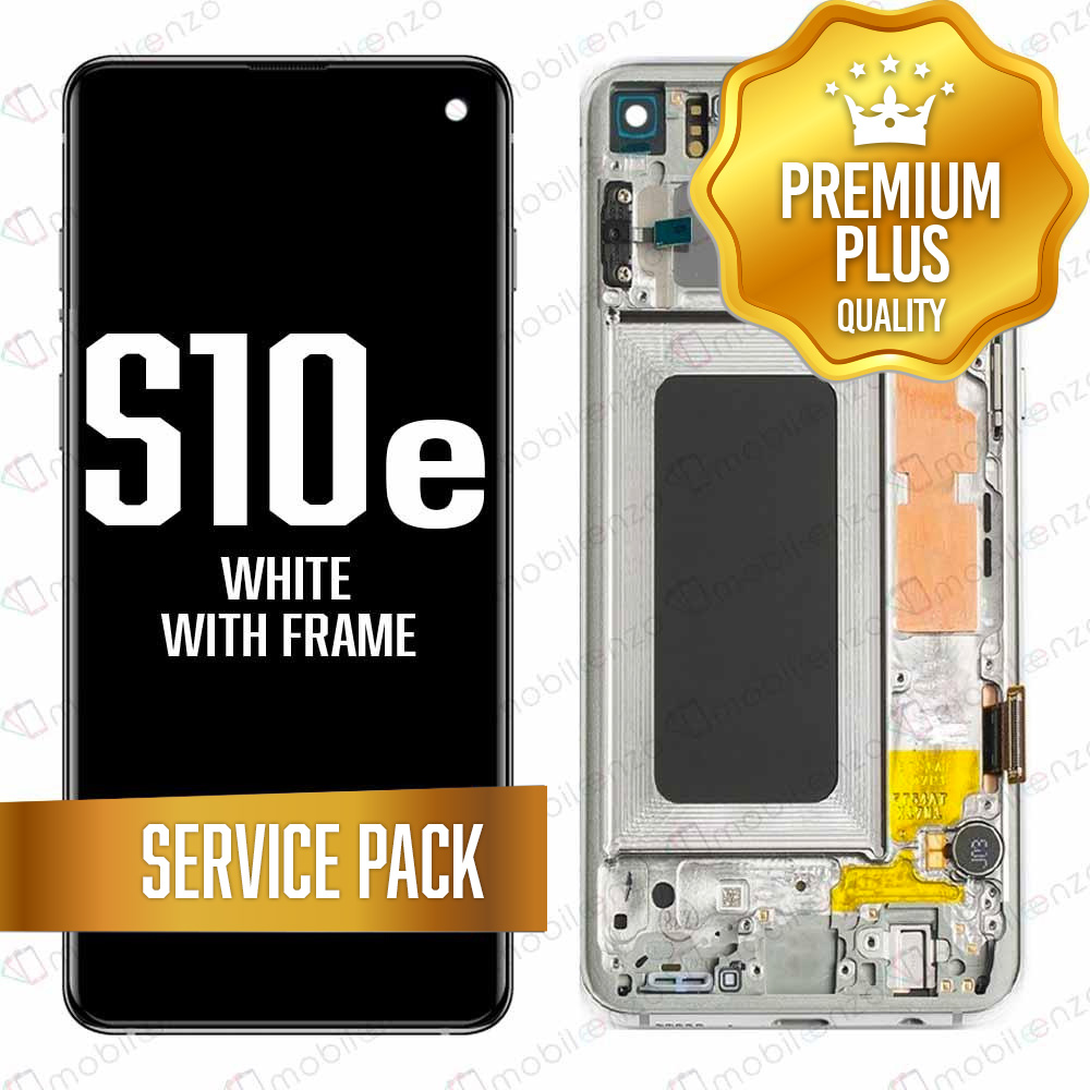 OLED Assembly for Samsung Galaxy S10E With Frame - Prism White (Service Pack)