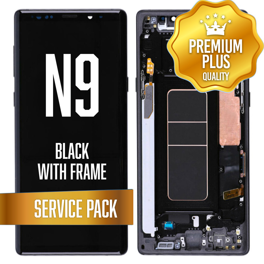 OLED Assembly for Samsung Galaxy Note 9 With Frame - Black (Service Pack)
