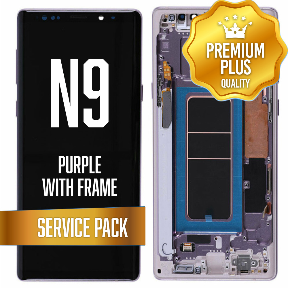 OLED Assembly for Samsung Galaxy Note 9 With Frame - Purple (Service Pack)