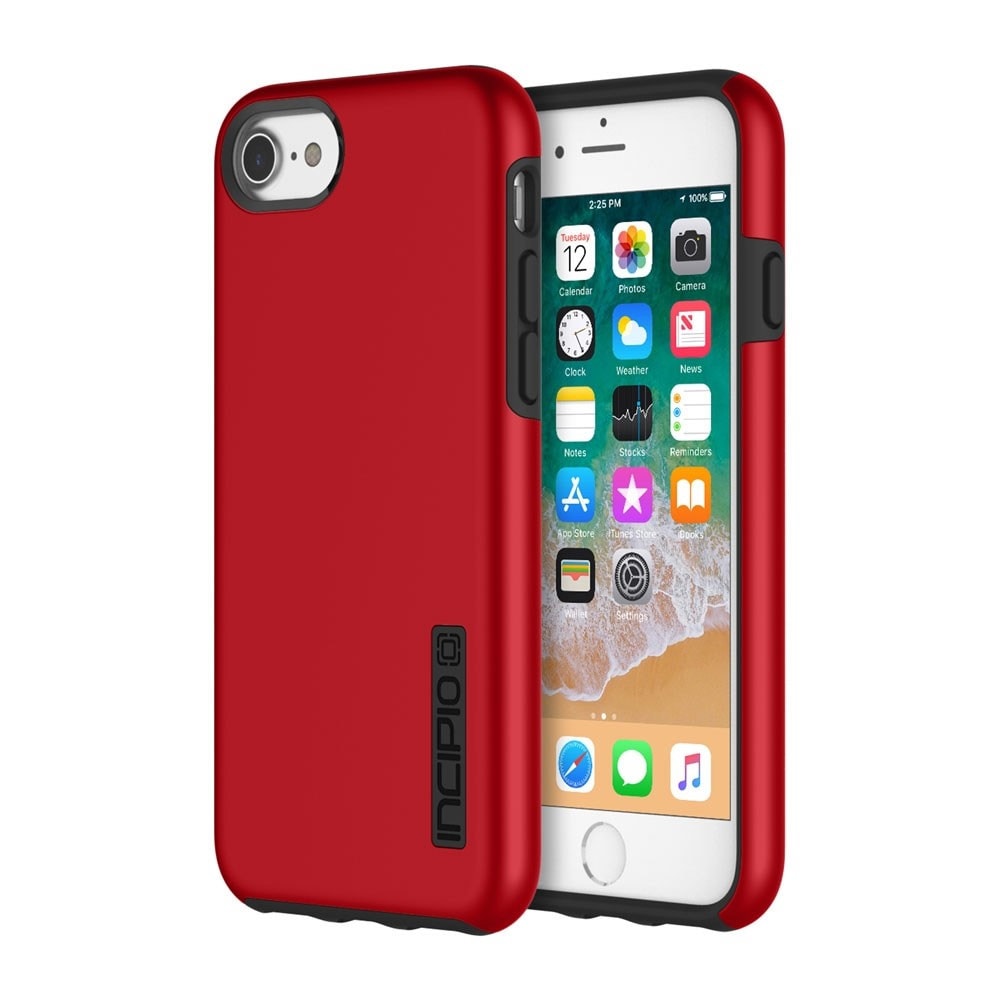Incipio - Dualpro Case For Apple Iphone Se 2022  /  Se 2020  /  8  /  7  /  6s  /  6 - Iridescent Red And Black