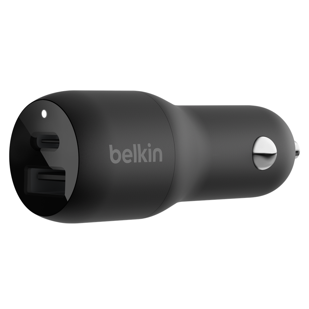 Belkin - Boost Up Charge Dual Port Usb C And Usb A Pd Car Charger 37w With Pps - Black