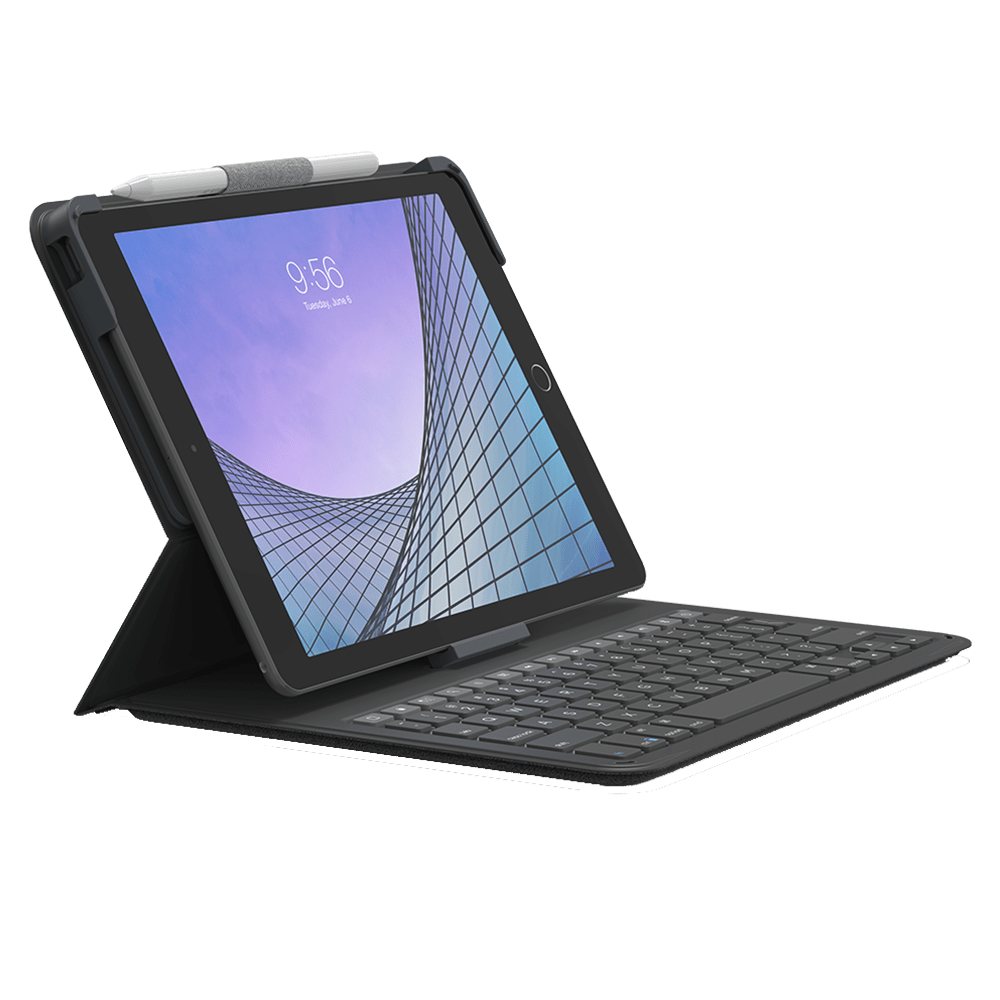Zagg - Messenger Folio 2 Keyboard And Case For Apple Ipad 10.2  /  Air 10.5  /  Pro 10.5 - Charcoal