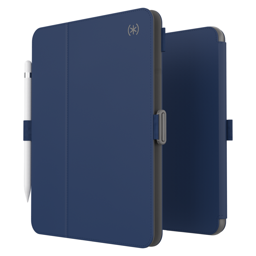 Speck - Balance Folio Case For Apple Ipad 10.9 2022   /  Ipad 11th Gen  /  Ipad 11 2026 - Arcadia Navy And Moody Grey
