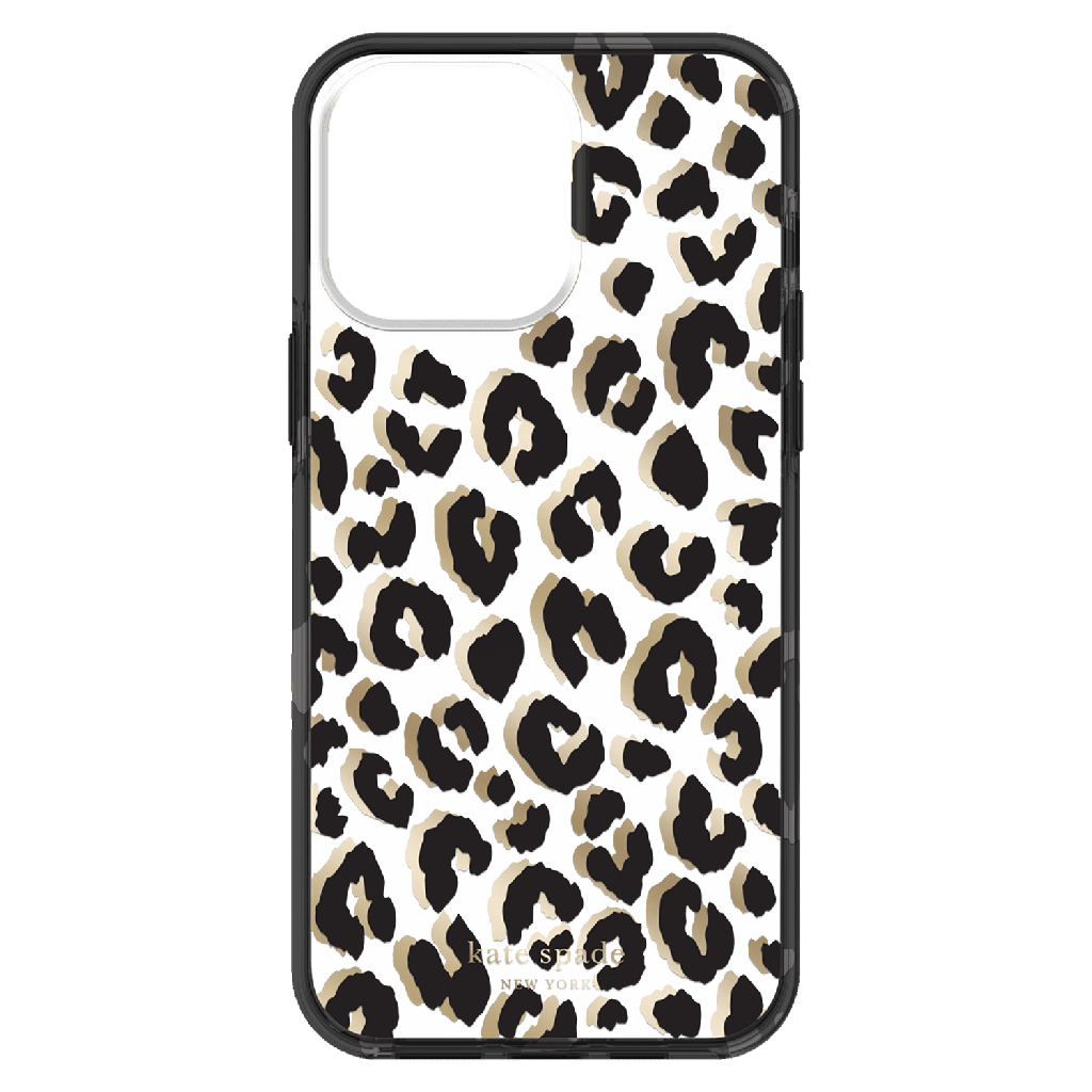Kate Spade - New York Protective Hardshell Case For Apple Iphone 14 Pro Max - City Leopard Black