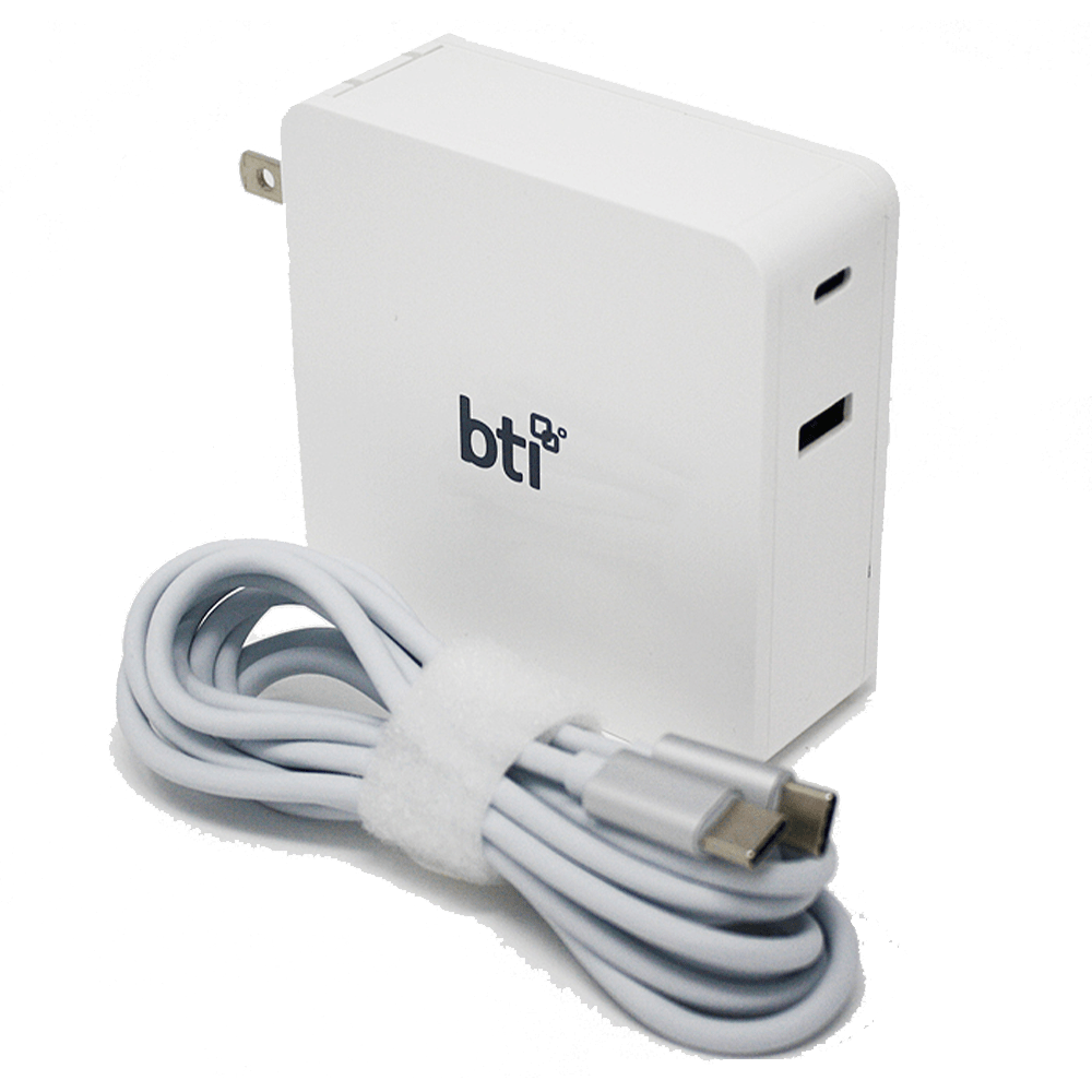 Bti - Ac Adapter 87w For Usb Type C Laptops - Not Retail Packaged - White