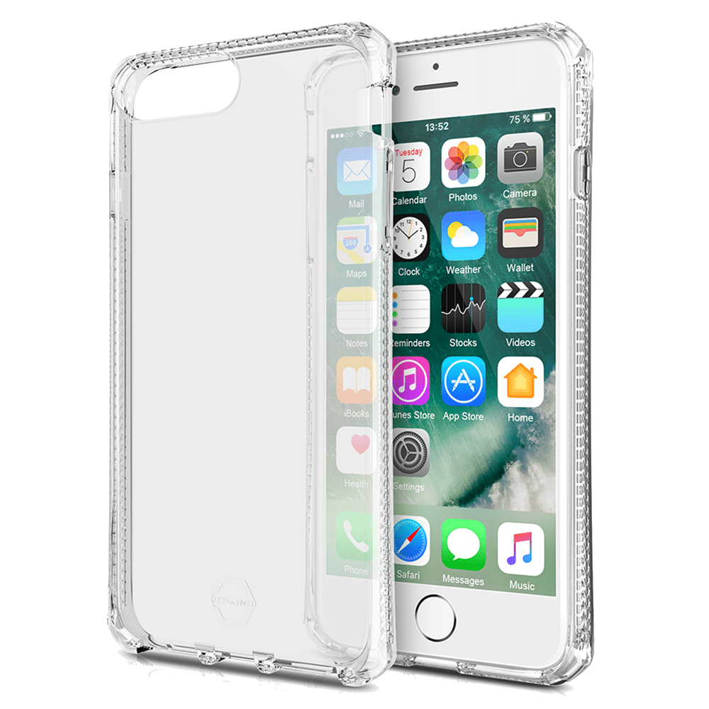 Itskins - Spectrum Clear Case For Apple Iphone 8 Plus  /  7 Plus  /  6s Plus  /  6 Plus - Transparent