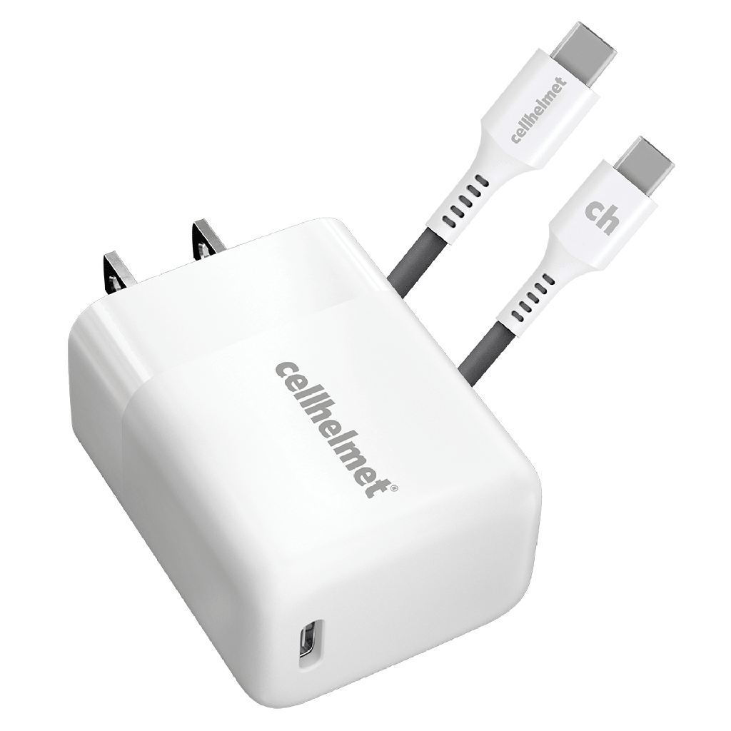 Cellhelmet - Wall Charger 25w Pd With Usb C To Usb C Cable - White