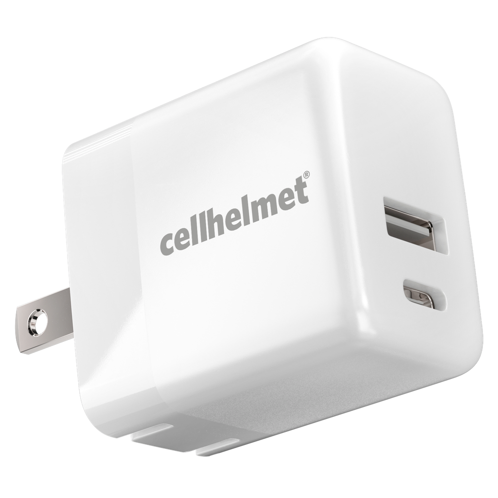 Cellhelmet - Usb A And Usb C Dual Wall Charger 20w Pd - White