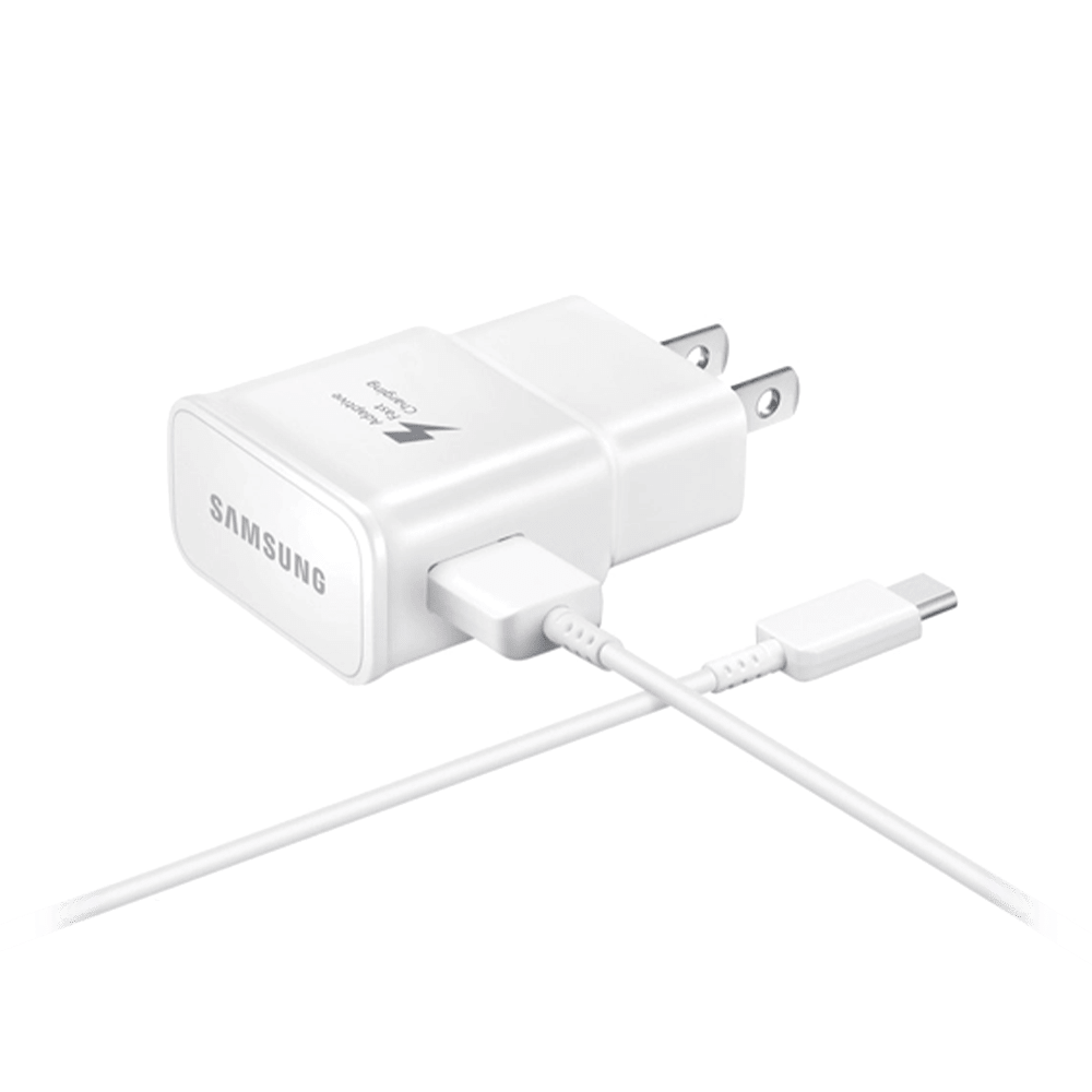 Samsung - Fast Charging 15w Usb A Wall Charger And Usb A To Usb C Cable - White