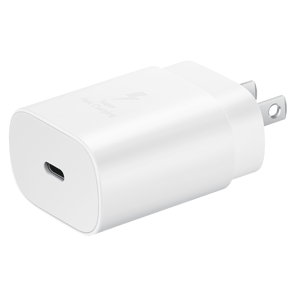 Samsung - Pd 25w Fast Charging Usb C Wall Charger And Usb C Cable - White