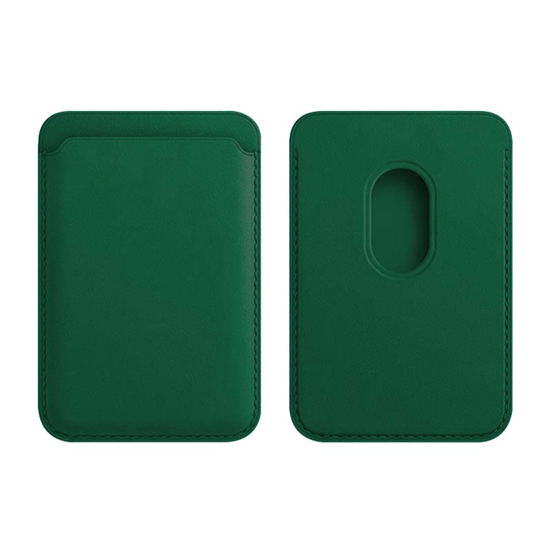 PU Leather Magnet Phone Card Holder - Green