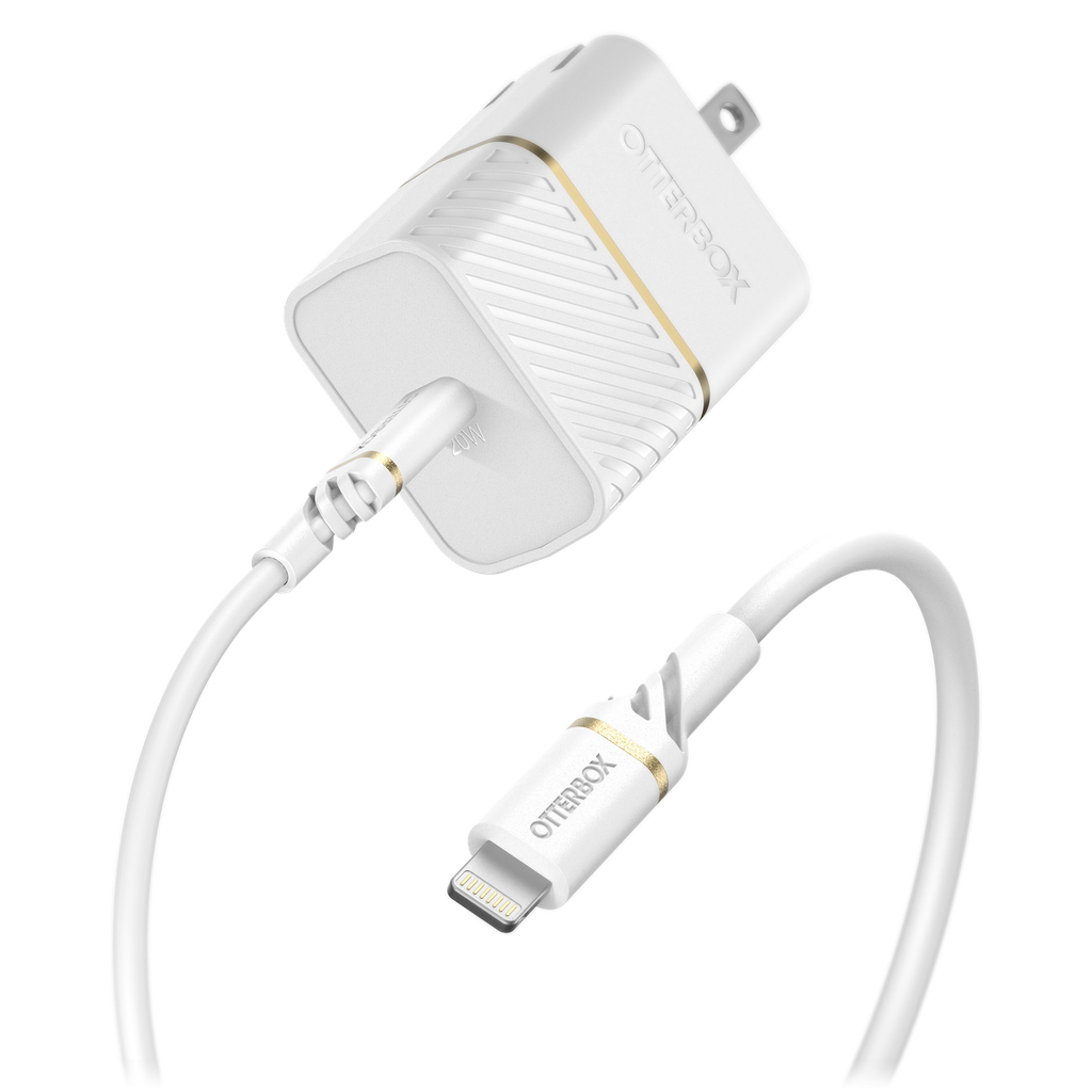 Otterbox - Usb C Pd Wall Charger 20w And Usb C To Apple Lightning Cable 1m - Cloud Dust