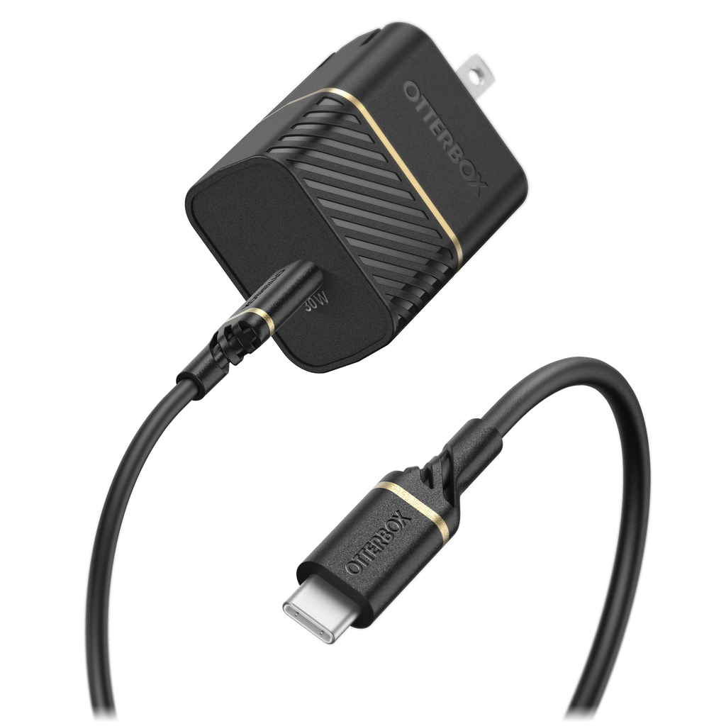 Otterbox - Usb C Pd Gan Wall Charger 30w And Usb C Cable 1m - Black Shimmer