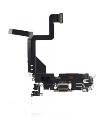 Charging Port Flex Cable For iPhone 14 Pro (Premium) (Gold)