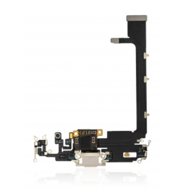 Charging Port Flex Cable For iPhone 11 Pro Max - Silver (Aftermarket)