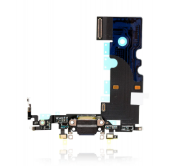 Charging Port Flex Cable For iPhone SE (2020) (Aftermarket) (Black)