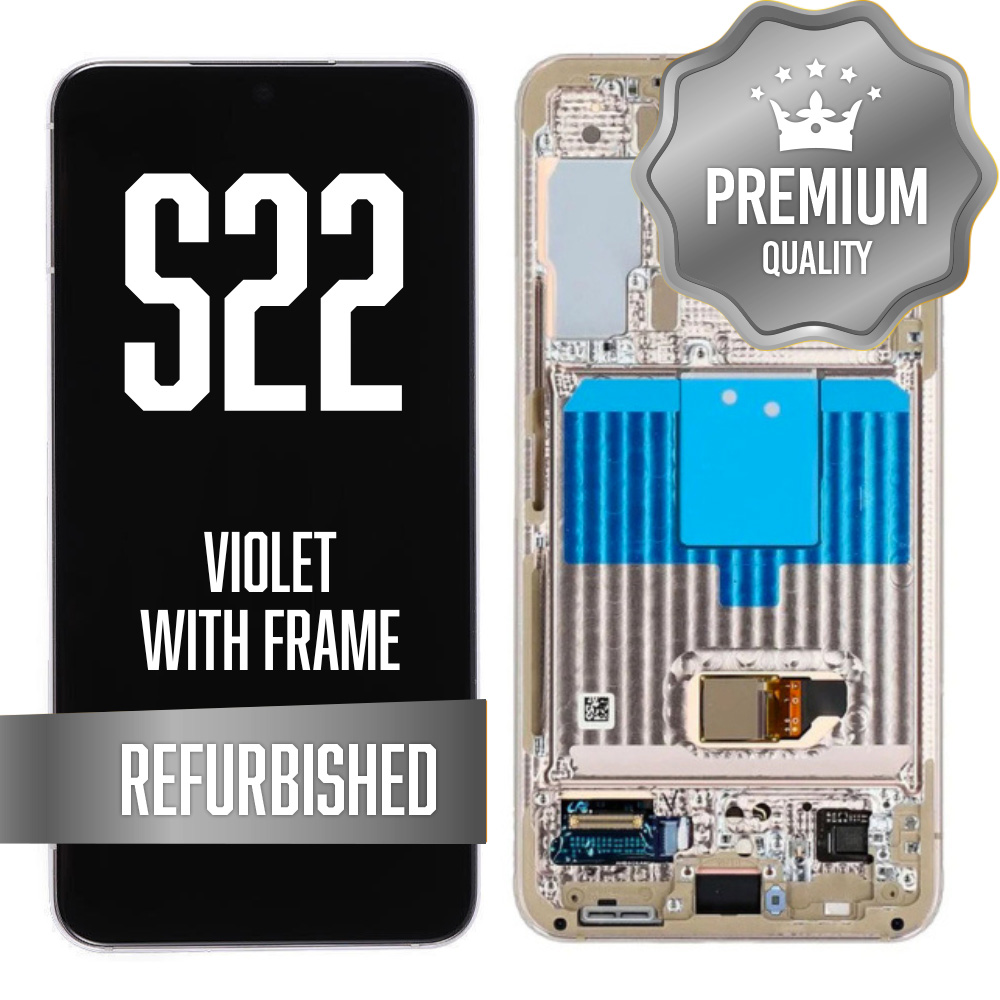 OLED Assembly for Samsung Galaxy S22 With Frame - Violet (Refurbished)