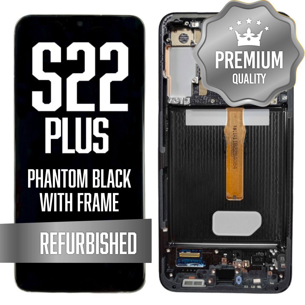 OLED Assembly for Samsung Galaxy S22 Plus With Frame - Phantom Black (Refurbished)
